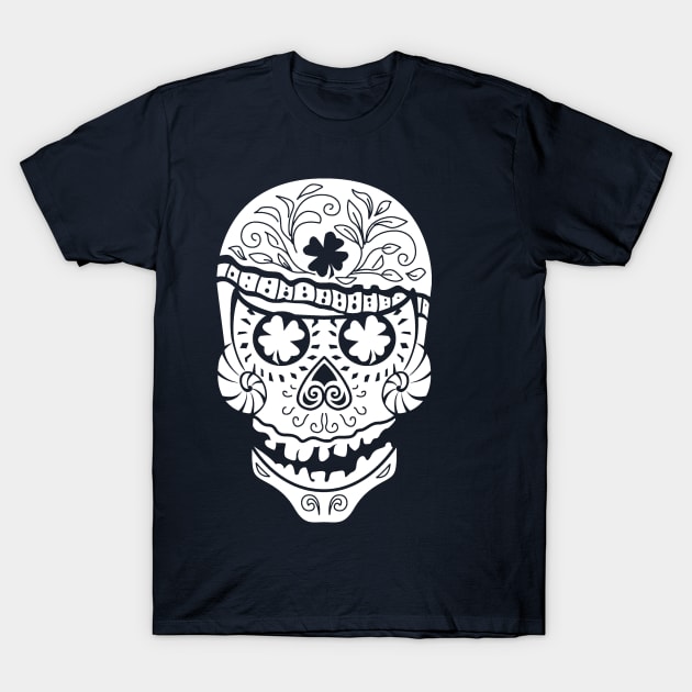 Hawaiian Skull T-Shirt by nickbuccelli